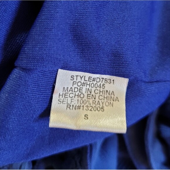 Entro Blue Boho Off the Shoulder Halter Top Size Small - Picture 10 of 12